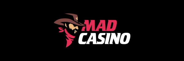 Mad Casino homepage showing the welcome offer and VIP tiers