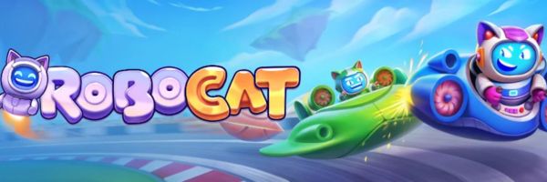 Robocat homepage with its three-part welcome bonus
